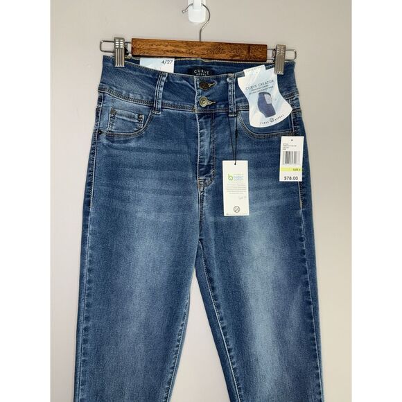 Curve Appeal Jeans High Rise Skinny Curve Creator Stretch Blue Shaping 4/27 - Picture 4 of 15